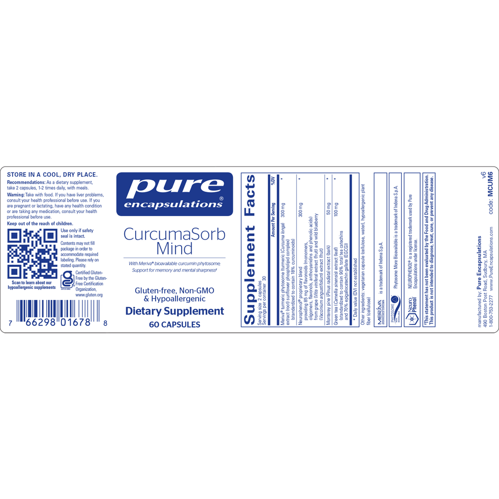Product image for CurcumaSorb Mind.