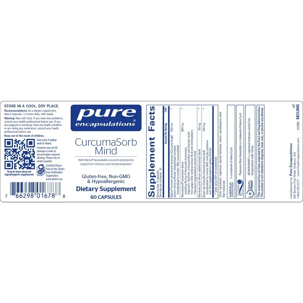Product image for CurcumaSorb Mind.