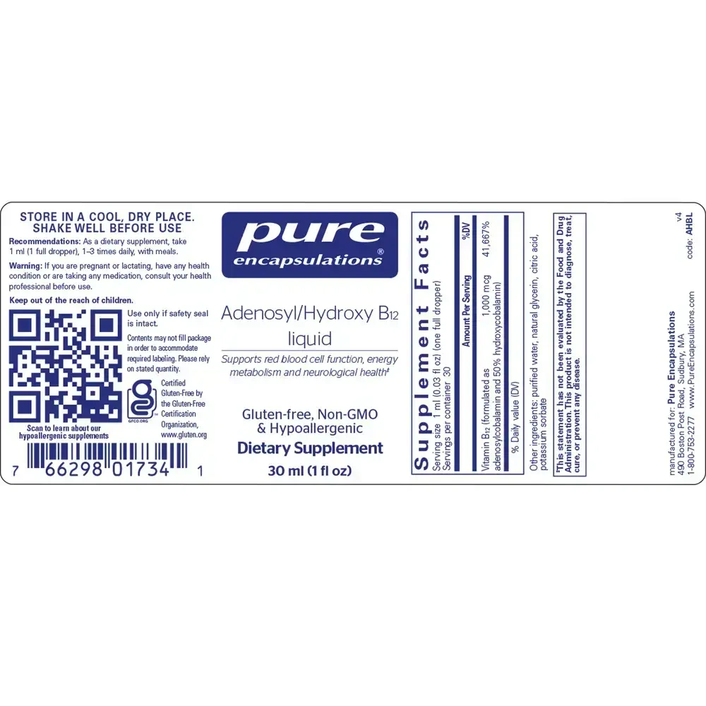 Product image for Adenosyl/Hydroxy B12 liquid.