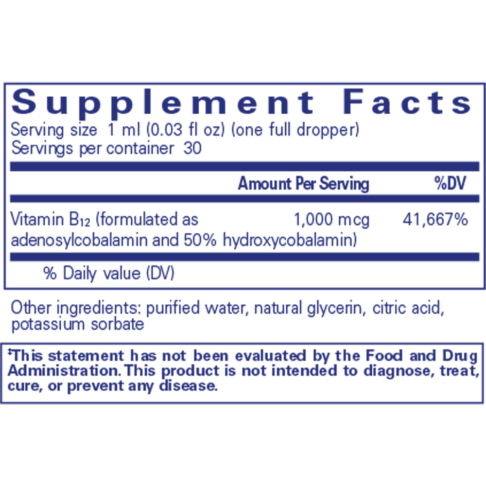 Product image for Adenosyl/Hydroxy B12 liquid.