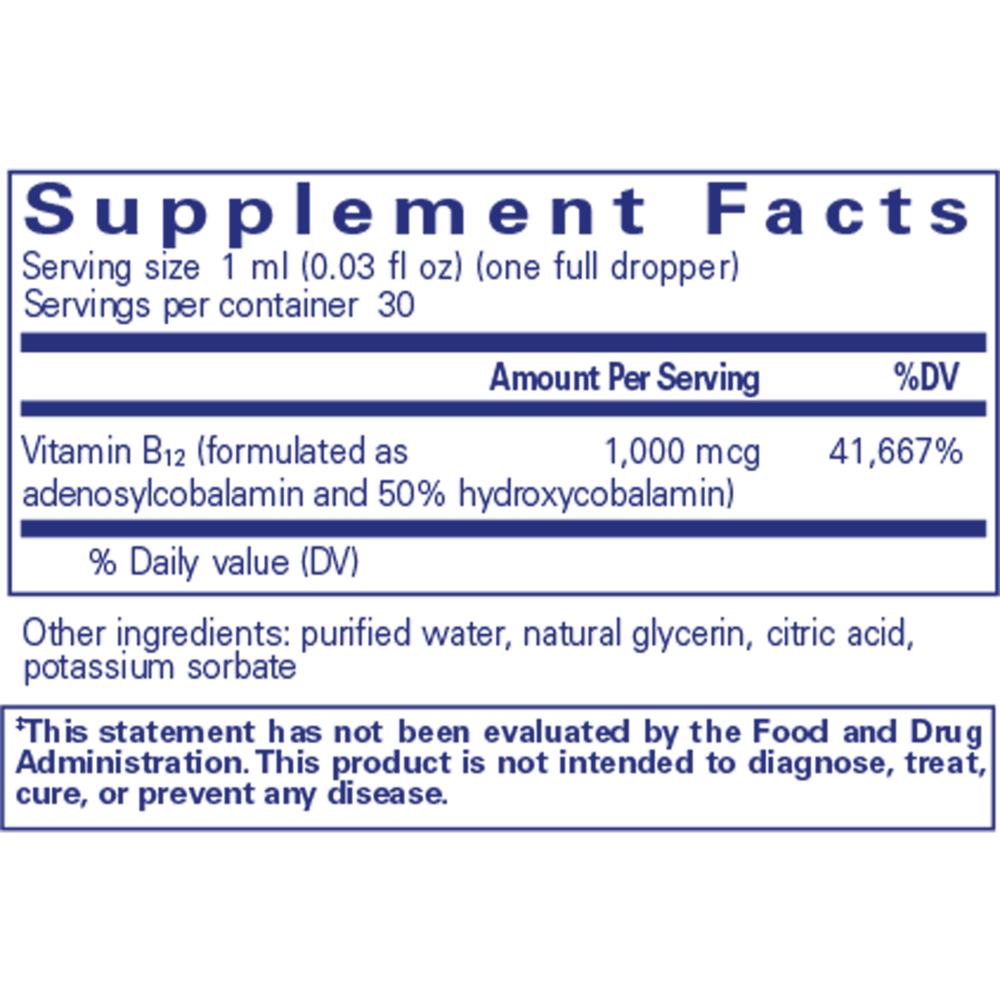 Product image for Adenosyl/Hydroxy B12 liquid.