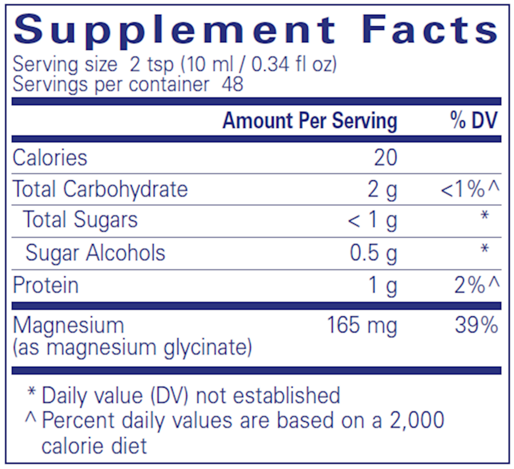 Product image for Magnesium Glycinate Liquid.