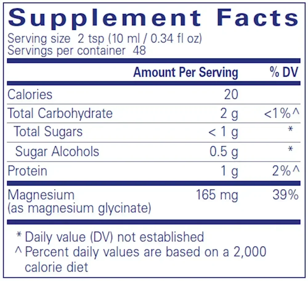 Product image for Magnesium Glycinate Liquid.