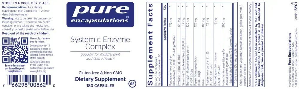 Product image for Systemic Enzyme Complex.