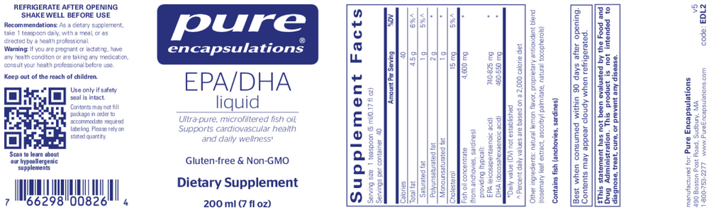 Product image for EPA/DHA Liquid.
