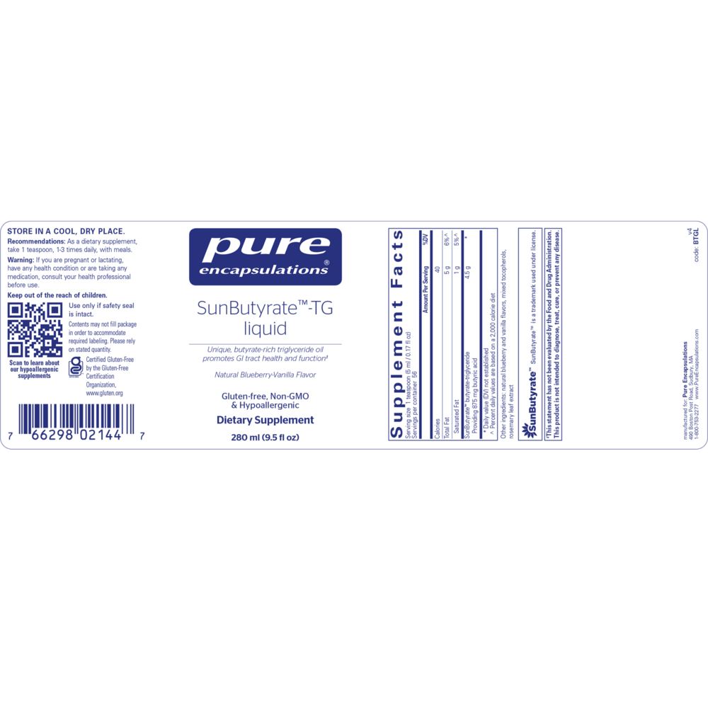 Product image for SunButyrate-TG liquid.