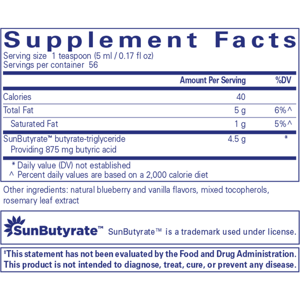 Product image for SunButyrate-TG liquid.