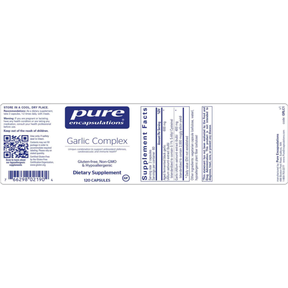 Product image for Garlic Complex.