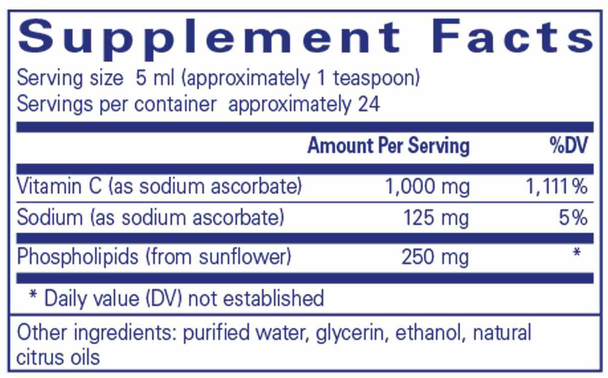 Product image for Liposomal Vitamin C liquid.