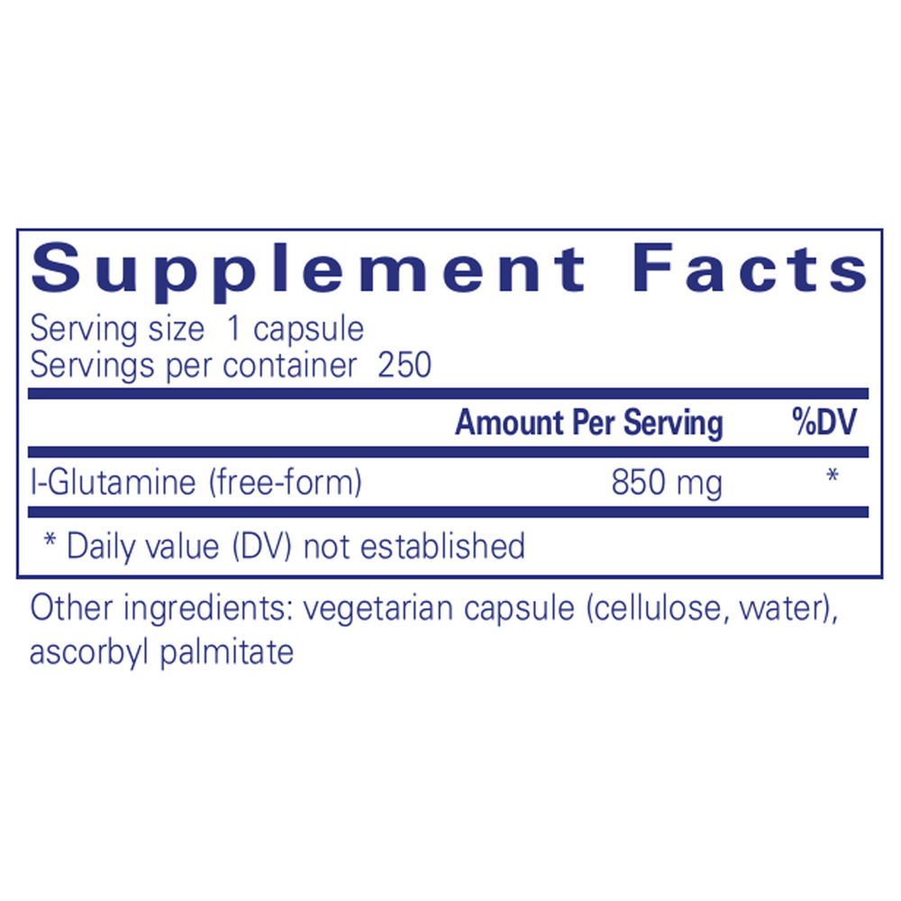 Product image for l-Glutamine 850mg.