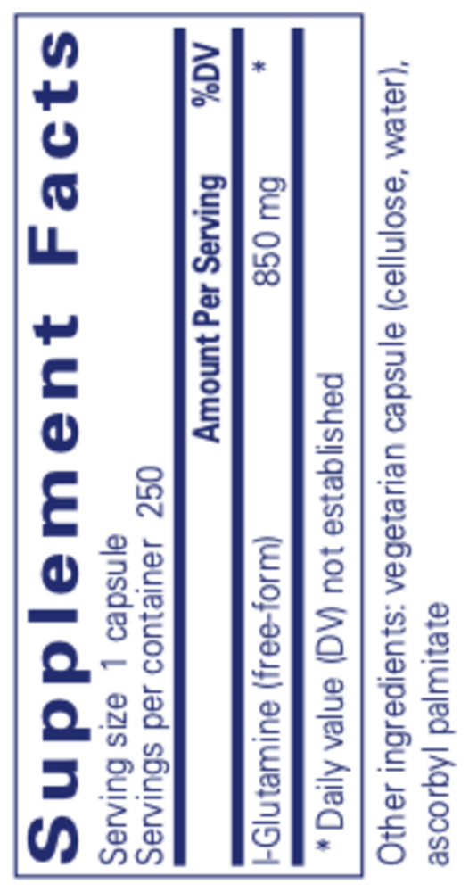 Product image for l-Glutamine 850mg.