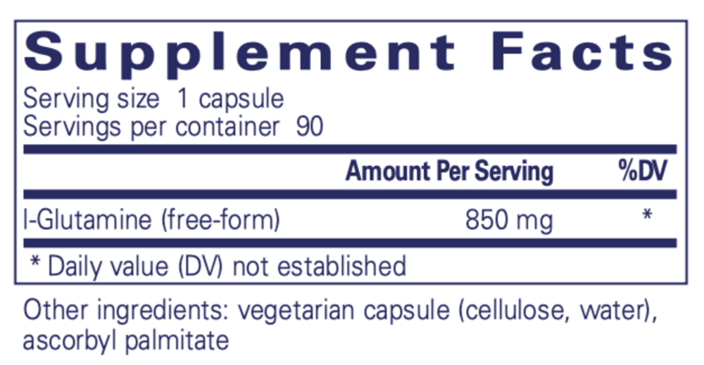 Product image for l-Glutamine 850mg.