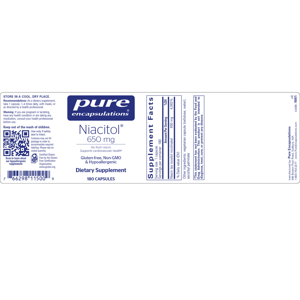 Product image for Niacitol 650mg.