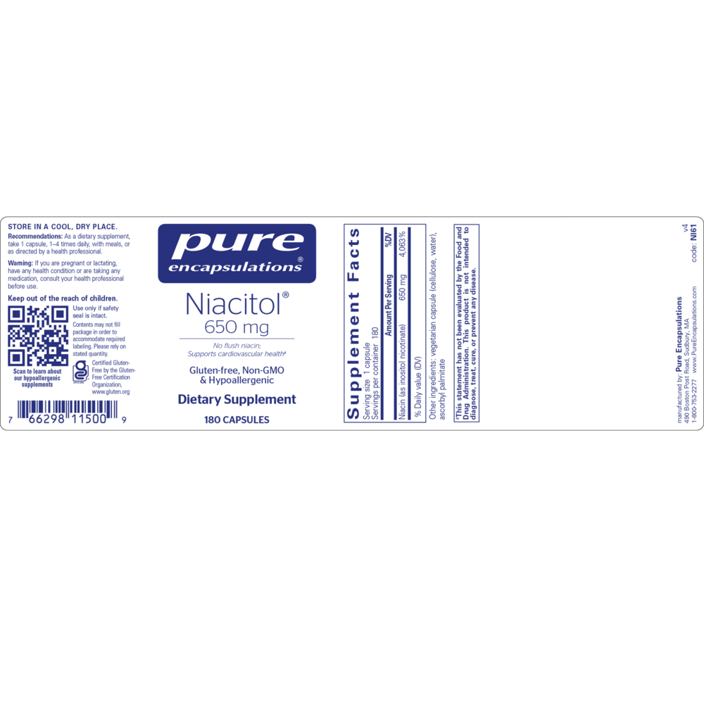 Product image for Niacitol 650mg.