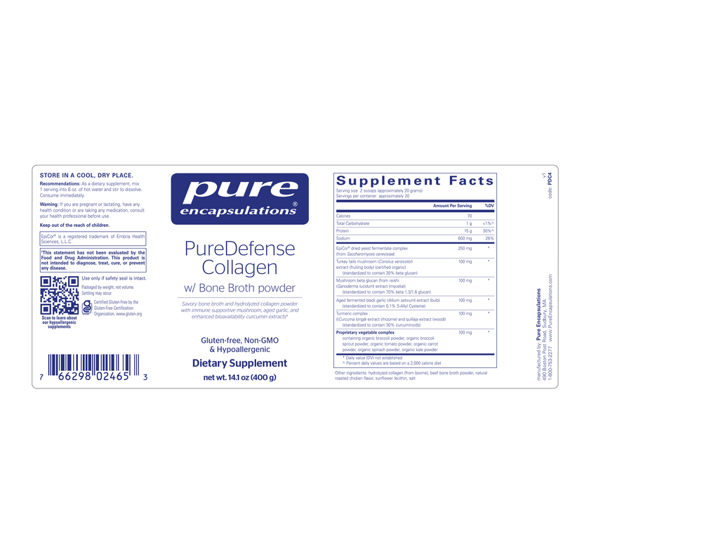 Product image for PureDefense Collagen w/ Bone Broth.