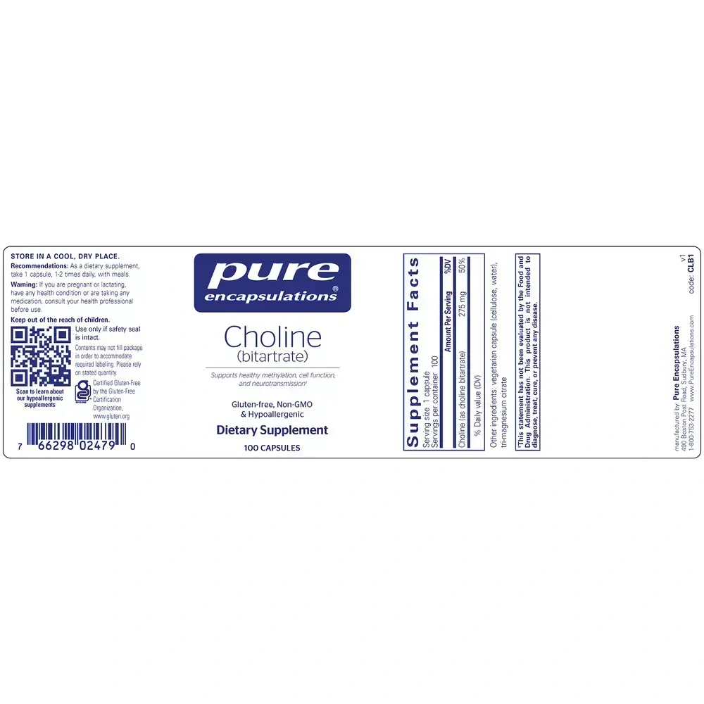 Product image for Choline (bitartrate).