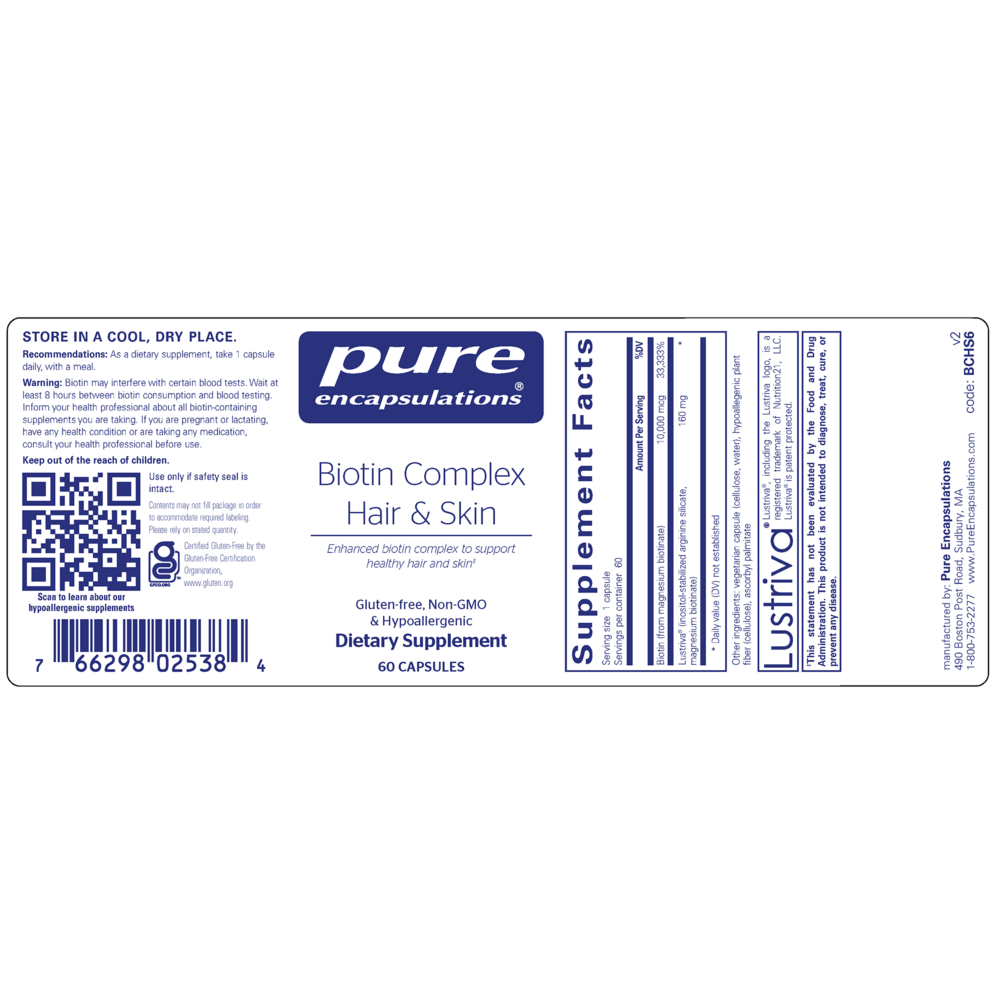 Product image for Biotin Complex Hair &amp; Skin.
