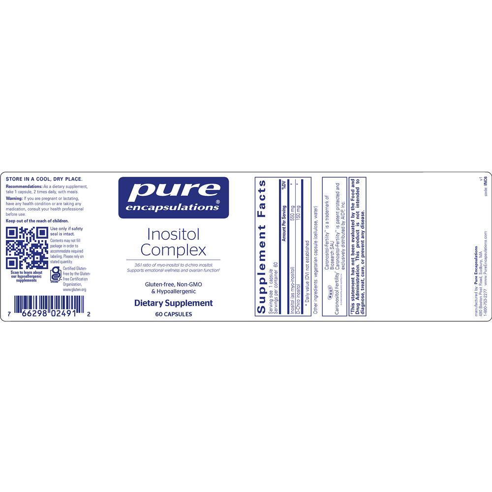 Product image for Inositol Complex.