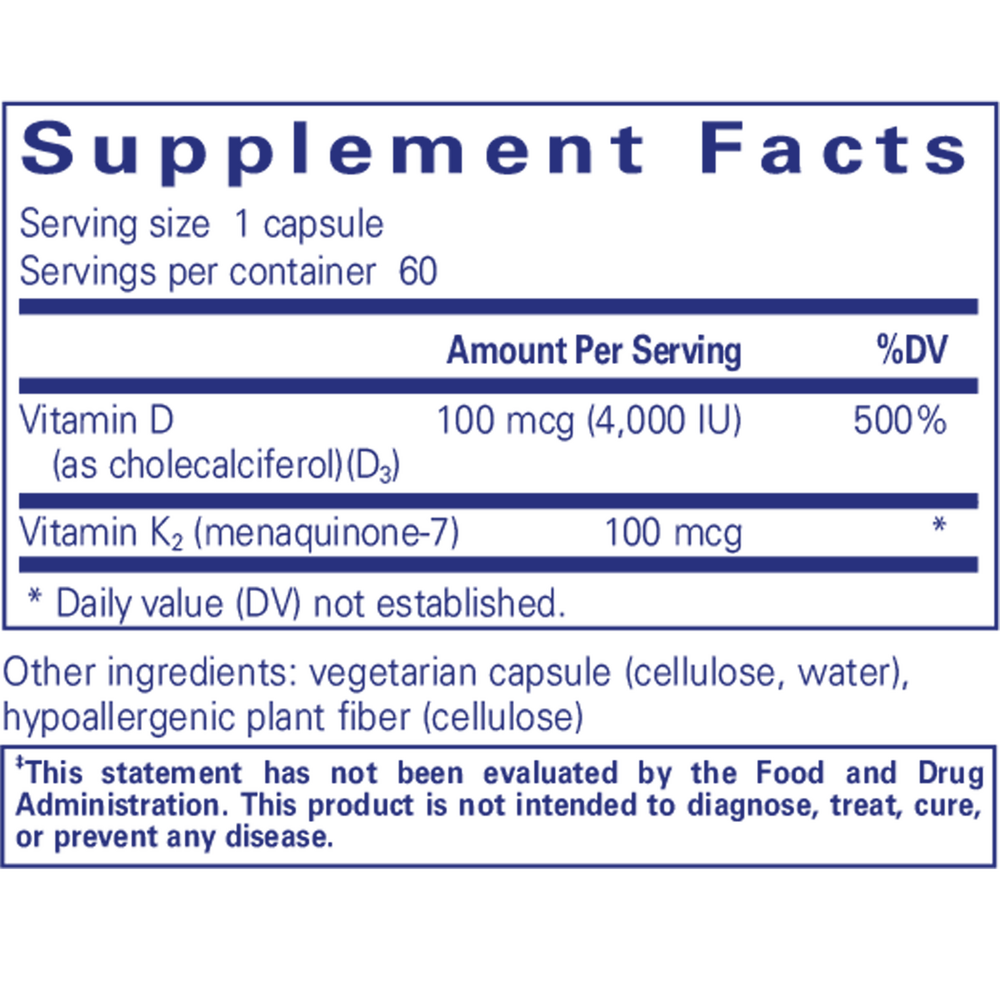 Product image for Vitamin D3 &amp; K2.