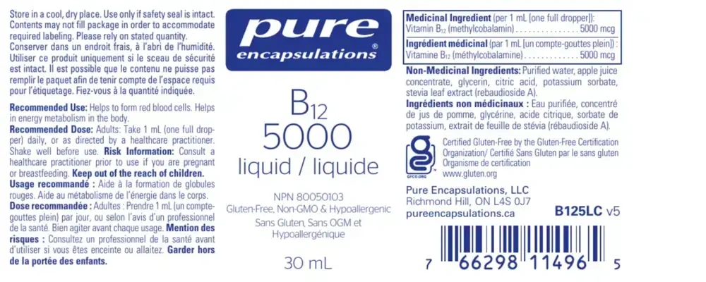 Product image for B12 5000 Liquid.