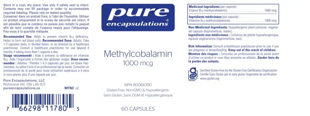 Product image for Methylcobalamin 1000.