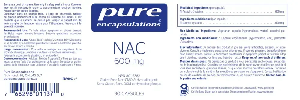 Product image for NAC 600mg.