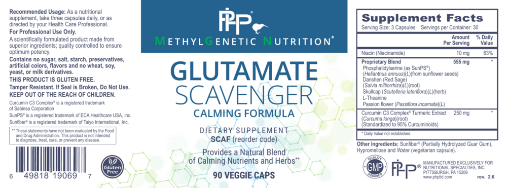 Product image for Glutamate Scavenger Calming Formula.