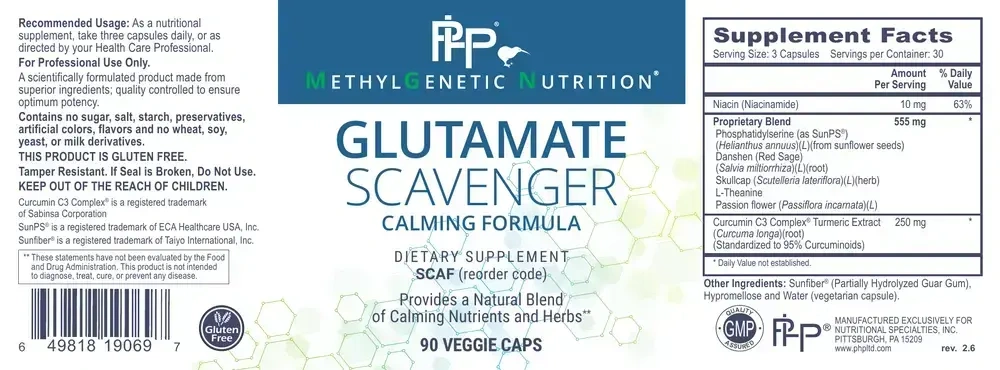Product image for Glutamate Scavenger Calming Formula.