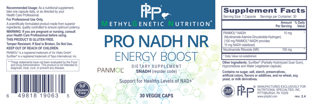 Product image for Pro NADH with NR.