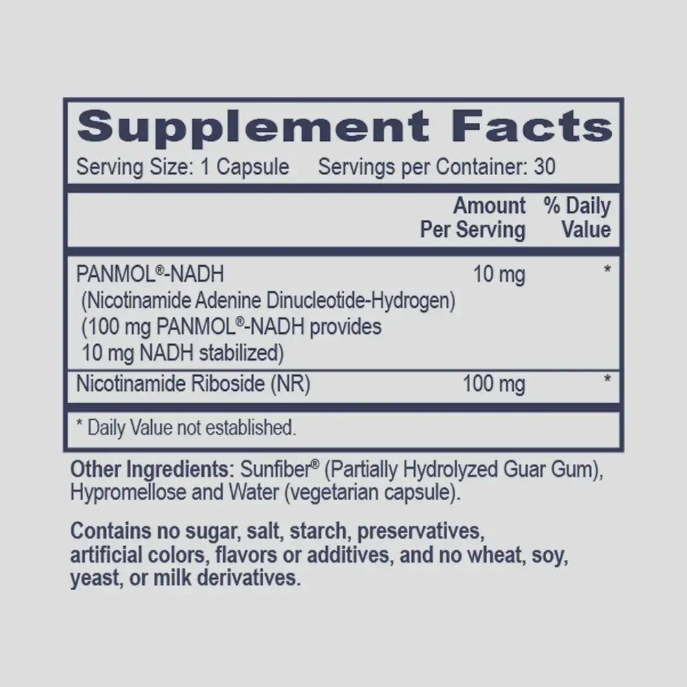 Product image for Pro NADH NR Energy Support Capsules.