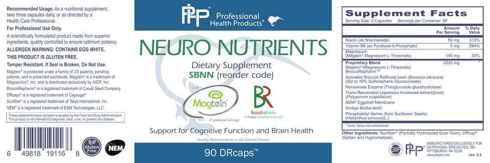 Product image for Neuro Nutrients.