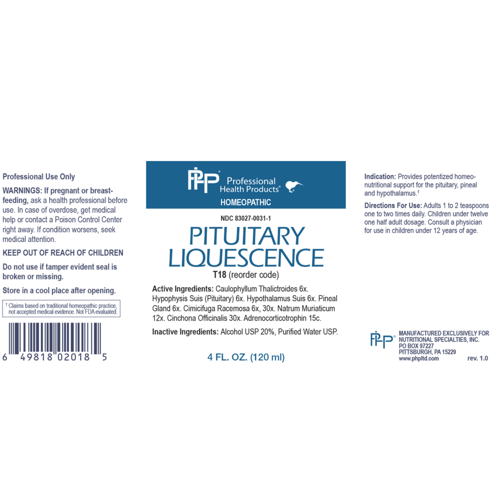 Product image for Pituitary Liquescence.