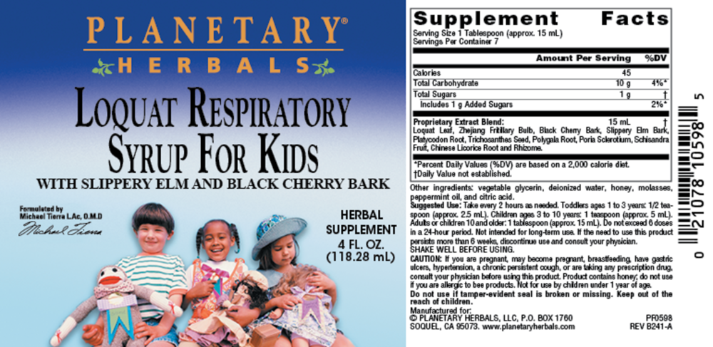 Product image for Loquat Respiratory Syrup for Kids.
