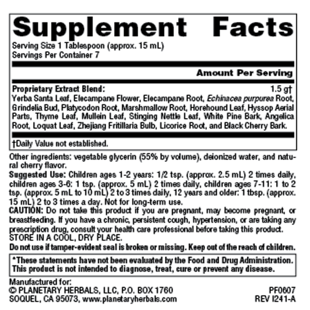 Product image for Dr. Tierra's Wild Cherry Bark Syrup For Kids™.