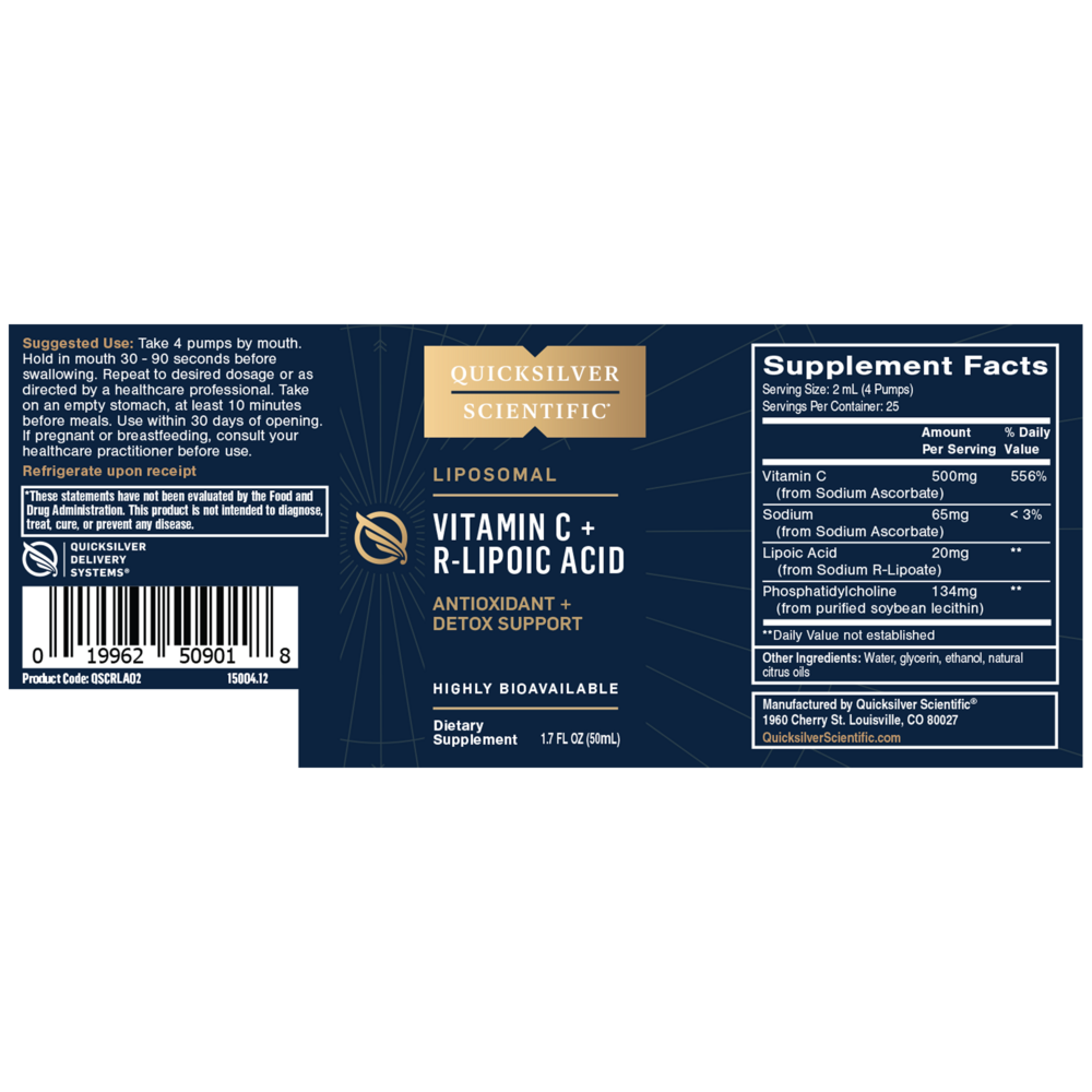 Product image for Liposomal Vitamin C with R-Lipoic Acid.