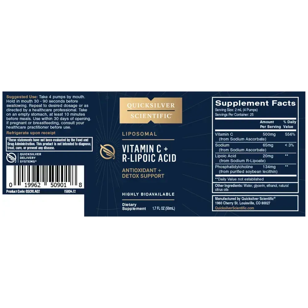 Product image for Liposomal Vitamin C with R-Lipoic Acid.