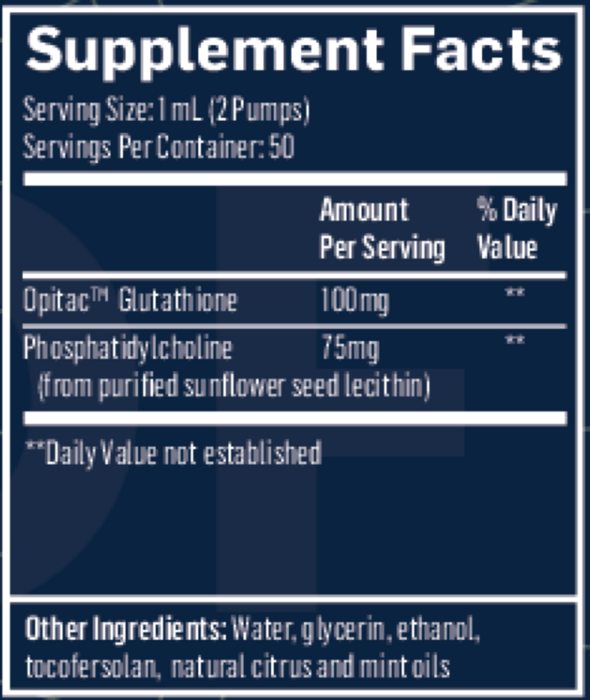 Product image for Liposomal Glutathione, Lemon Mint Flavor.