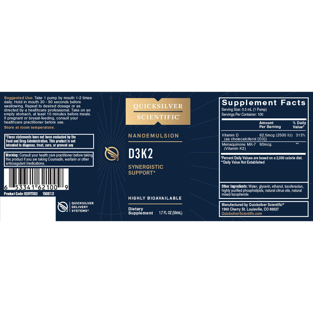 Product image for Nanoemulsified D3K2.