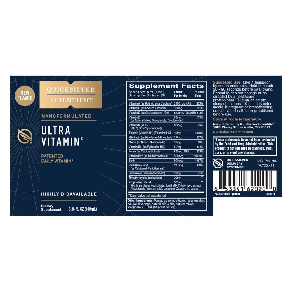 Product image for Ultra Vitamin (Liquid Multivitamin - Unflavored).