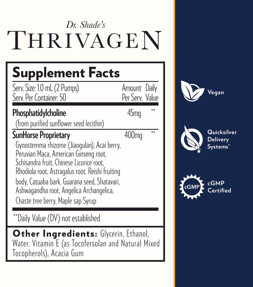 Product image for Thrivagen, Liposomal Adaptogenic Elixir.