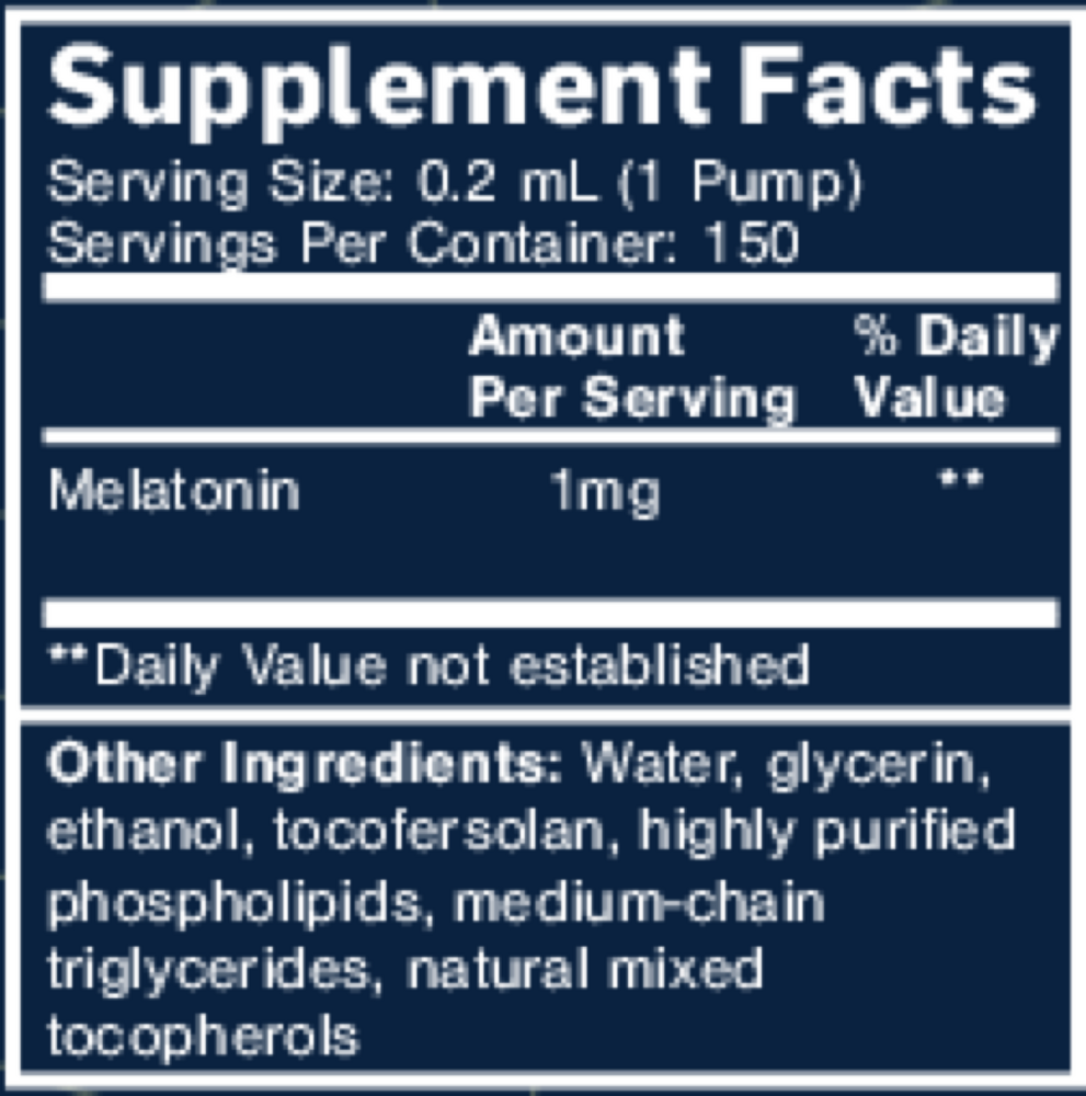 Product image for Melatonin 1mg.