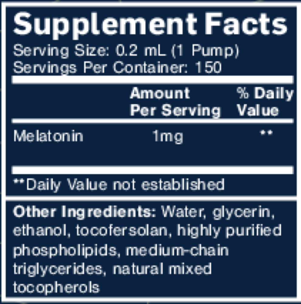 Product image for Melatonin 1mg.