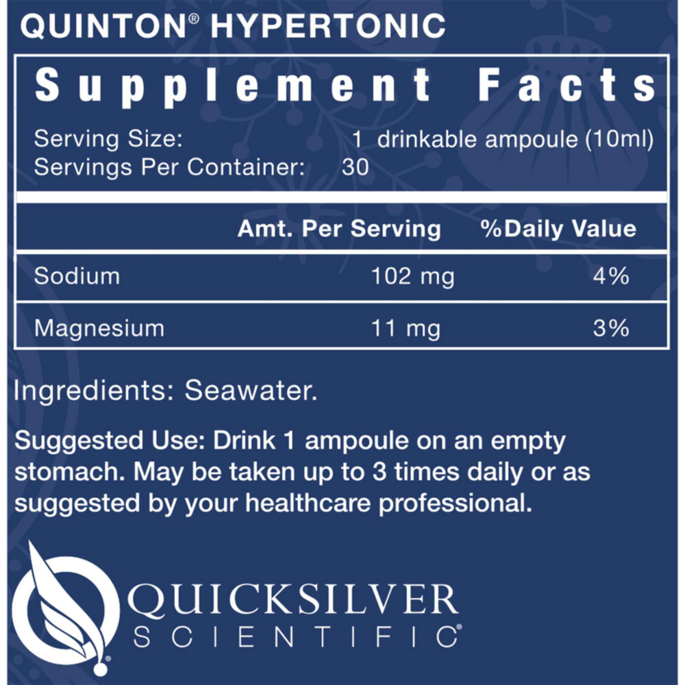 Product image for Original Quinton Hypertonic® Ampoules.