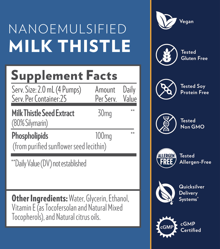 Product image for Nanoemulsified Milk Thistle.