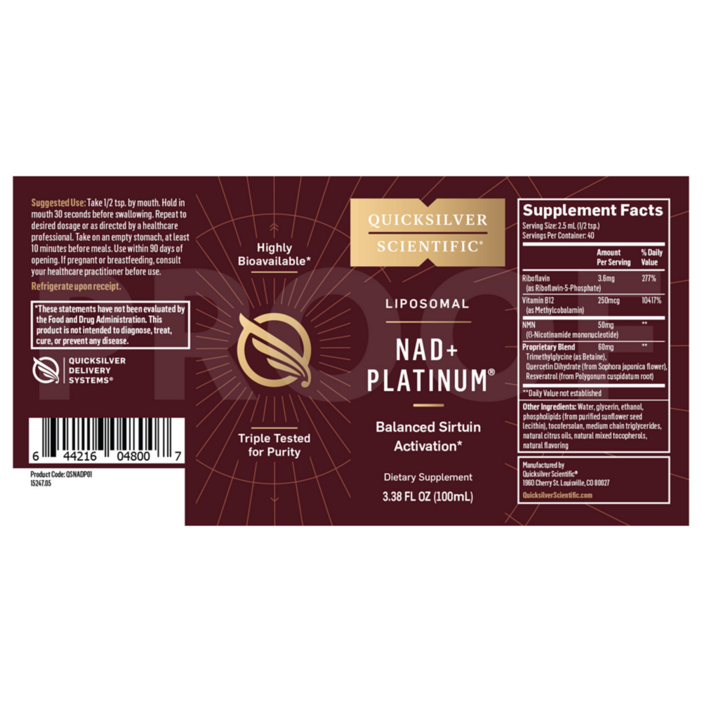 Product image for NAD+ Platinum.