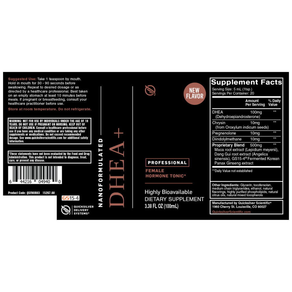 Product image for Nanoformulated DHEA+ Female Hormone Tonic.