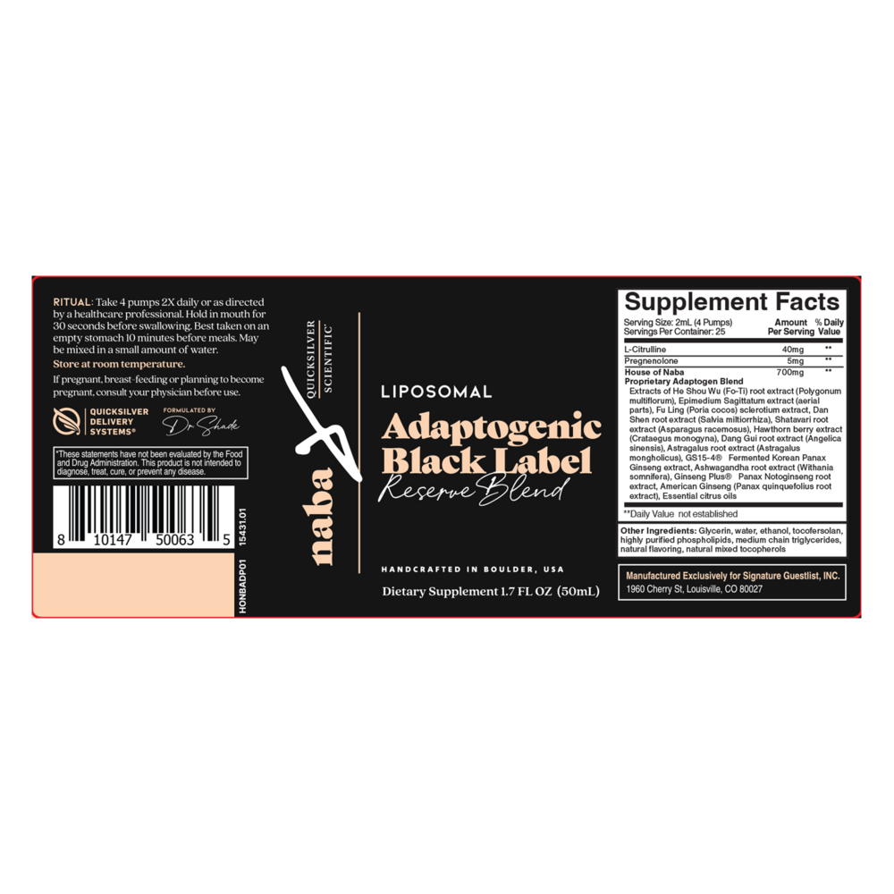 Product image for Adaptogenic Black Label.