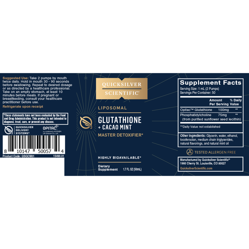 Product image for Glutathione+ Cacao Mint.