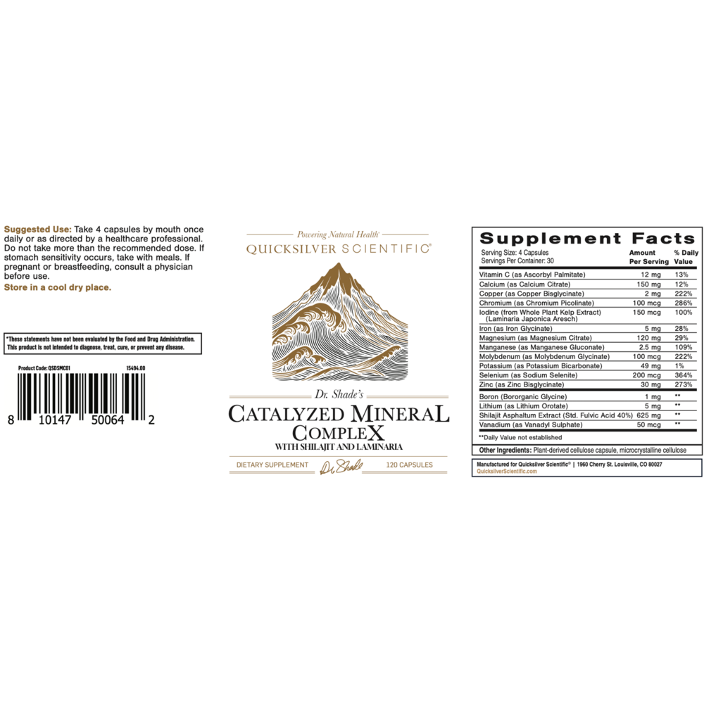 Product image for Dr. Shade's Catalyzed Mineral Complex with Shilajit and Laminaria.