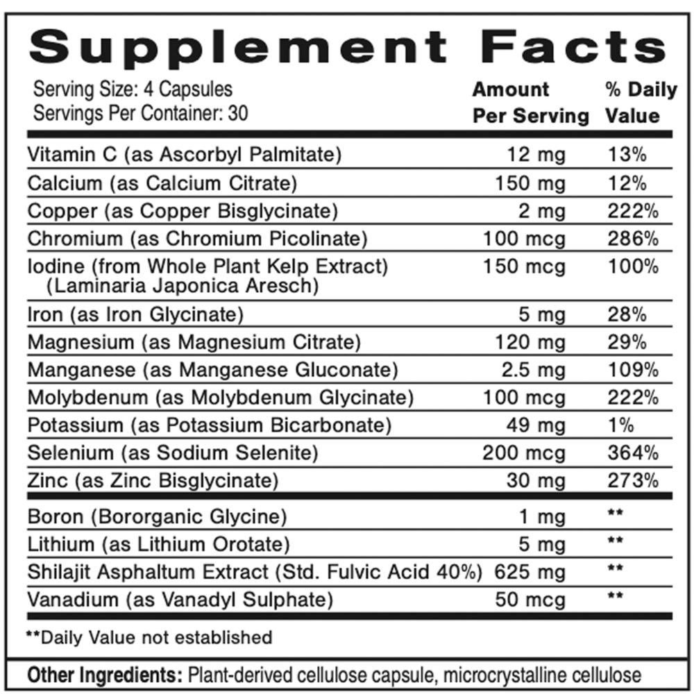 Product image for Dr. Shade's Catalyzed Mineral Complex with Shilajit and Laminaria.